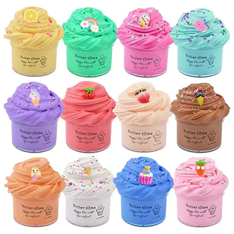Kids Fluffy Slime Kit 10 Pieces