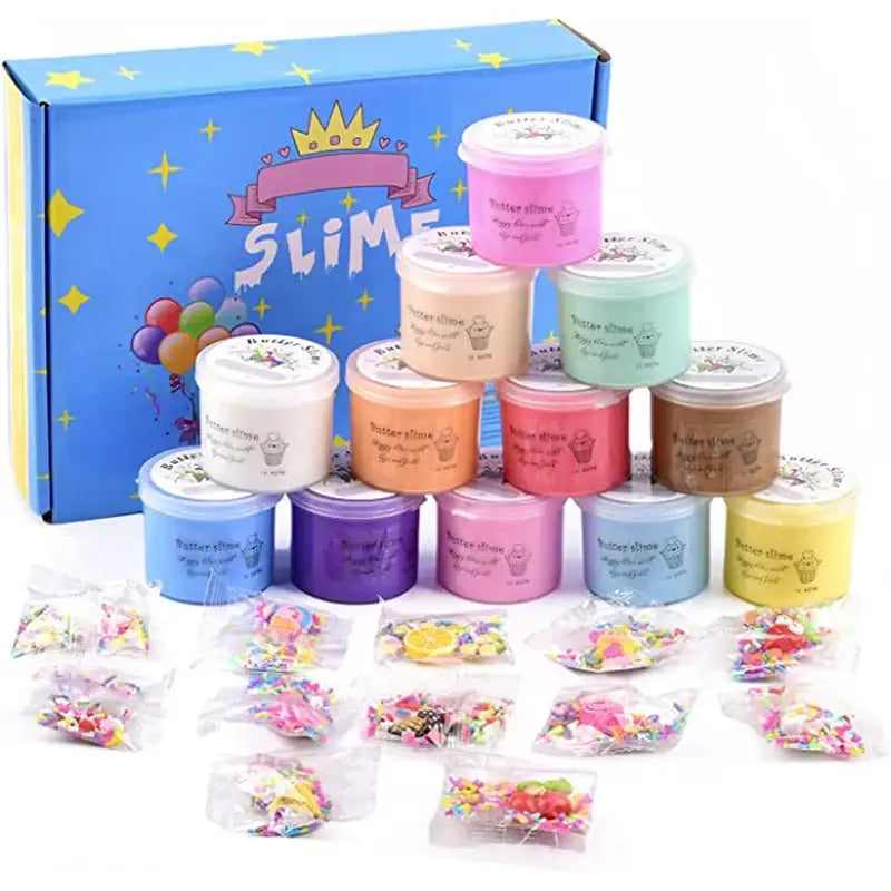Kids Fluffy Slime Kit 10 Pieces