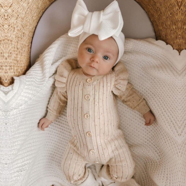 Nordic Cotton Knitted Bodysuit (Cozy Autumn Layer)