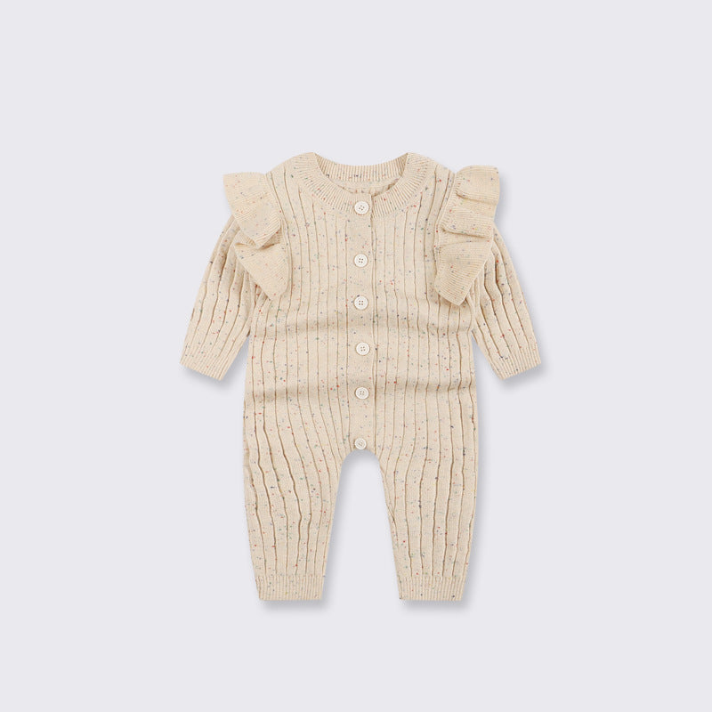 Nordic Cotton Knitted Bodysuit (Cozy Autumn Layer)