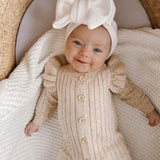 Nordic Cotton Knitted Bodysuit (Cozy Autumn Layer)