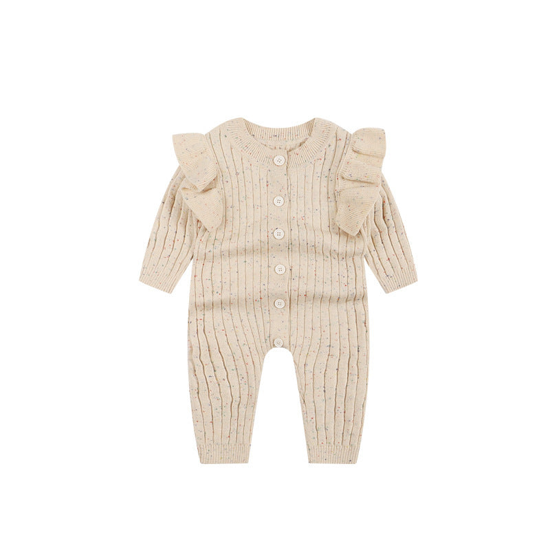 Nordic Cotton Knitted Bodysuit (Cozy Autumn Layer)