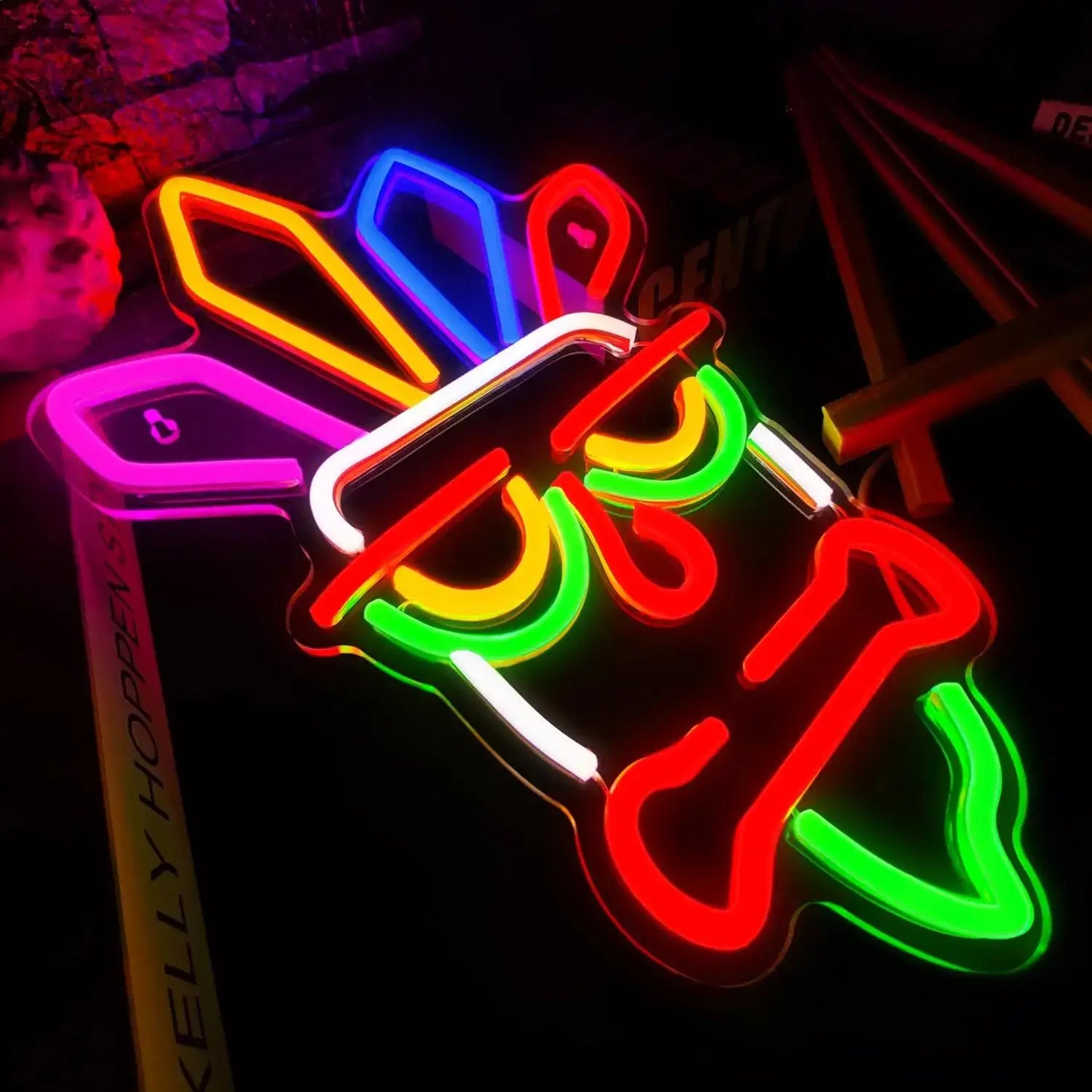 Aku Aku Crash Bandicoot Neon Lamp