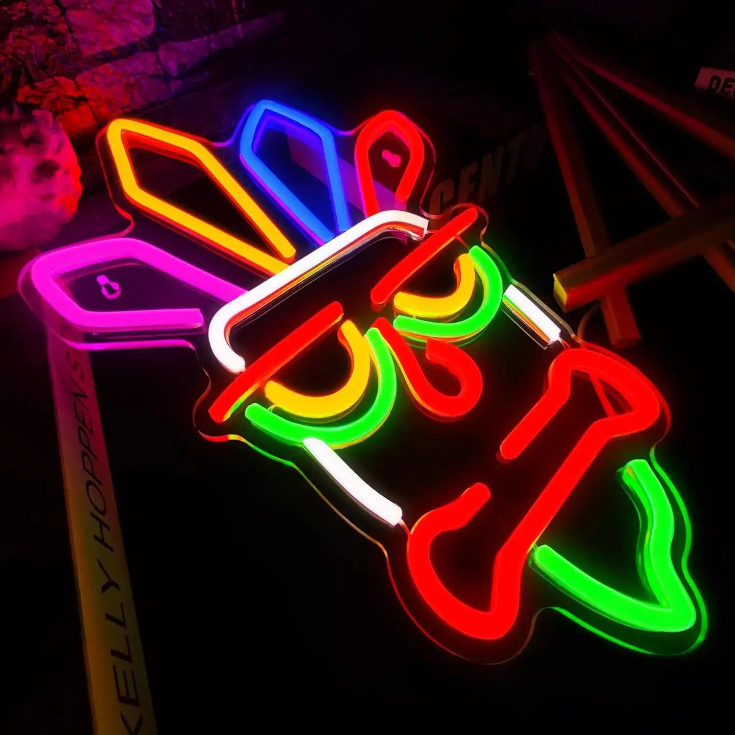 Aku Aku Crash Bandicoot Neon Lamp