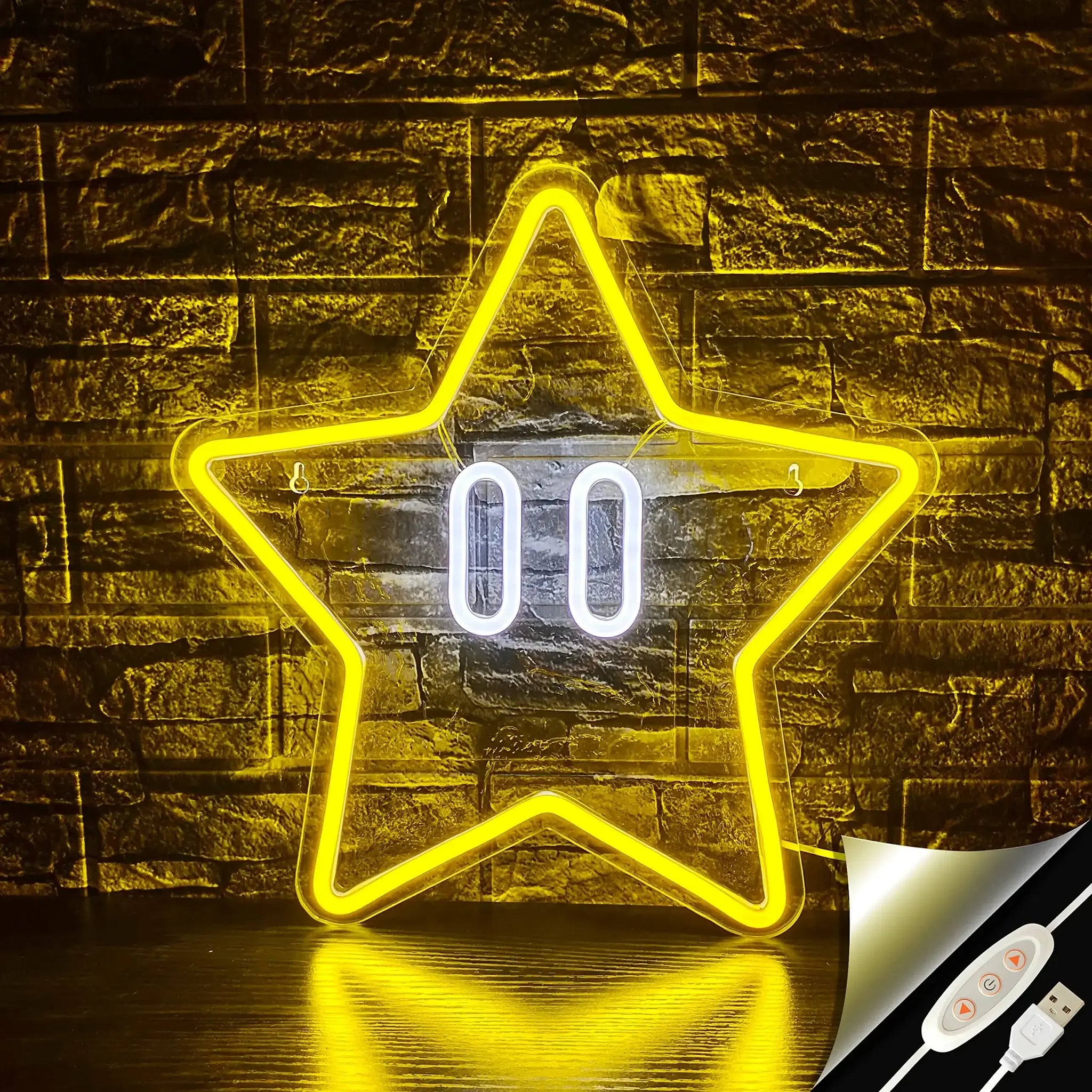 Mario Star Neon Lamp