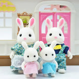 Lapin de pâques petite peluche avec familles d’animaux adorables en mini peluches pâques aux tenues florales