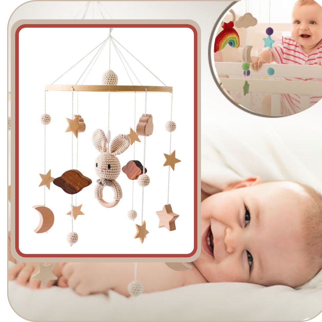 Giostrina musicale per lettino *CONIGLIETTO* Decorazione per neonato
