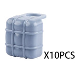 Light blue plastic lego moc caster with grid design and handle for lego militaire ww2 accessoires militaires