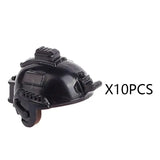 Casque tactique noir en plastique avec détails moulés finition mate pour lego moc militaire ww2