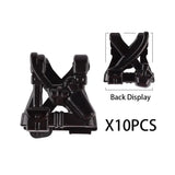 Ensemble d’accessoires tactiques en plastique noir pour gilet lego moc militaire adapté ww2