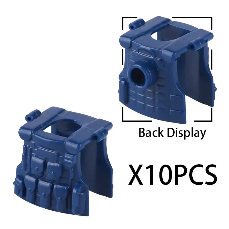 Blue plastic tactical vest lego moc ww2 piece for lego militaire accessoires militaires collection