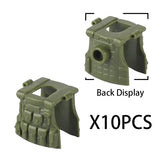Pièces de gilet tactique en plastique olive pour lego moc ww2 accessoires militaires lego militaire