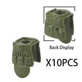 Pièce accessoire olive verte en plastique pour gilet tactique lego moc militaire ww2