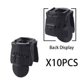 Black plastic tactical holster with molded grip and back view for lego moc militaire ww2 accessories