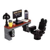 Console de jeu lego moc noire avec ecran game over, joystick et haut-parleurs accessoire lego adulte salle de jeux casino
