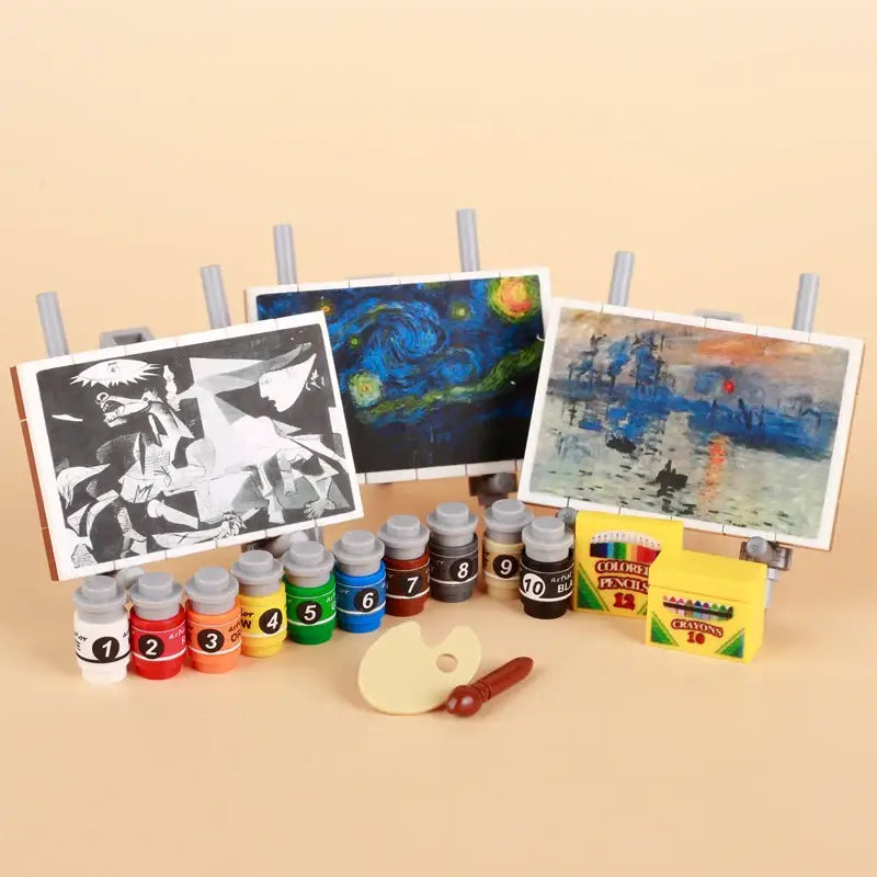 Set de bouteilles en plastique colorées numérotées pour accessoire lego moc adulte salle de jeux casino