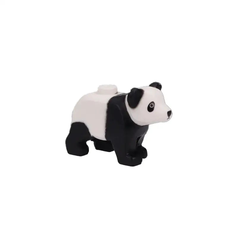 Figure de panda en lego moc noir et blanc en plastique pour lego animaux de ferme
