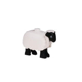 Lego moc lego animaux de ferme avec figurine mouton en noir et blanc corps laineux avec face et pattes noires