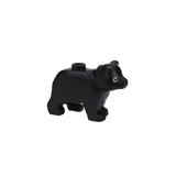 Lego moc ours lego ferme noir plastique brillant avec détails argentés pour lego animaux de ferme