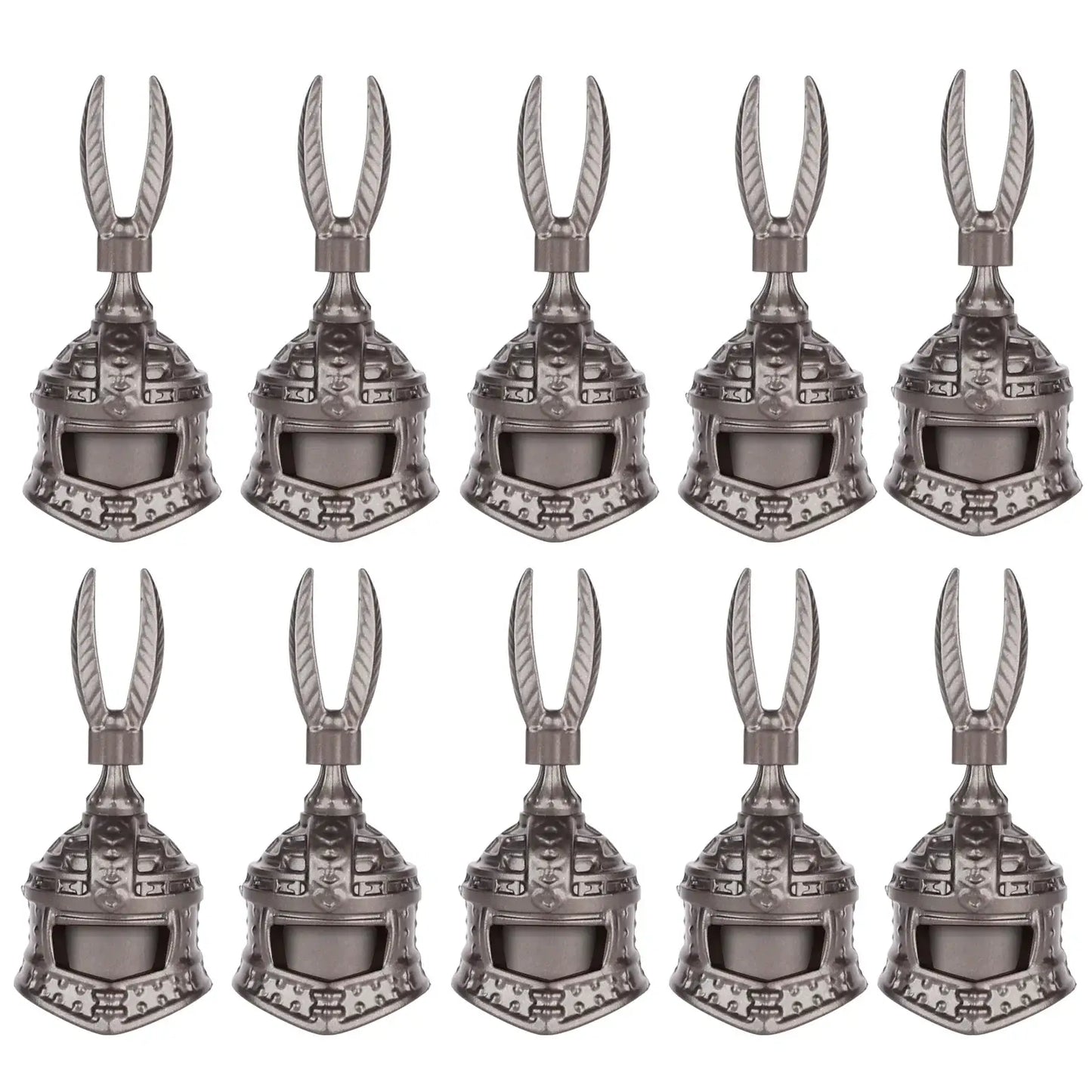 Argentées miniatures casques de chevalier en métal avec détails ornés pour lego moc armes médiévales accessoire lego