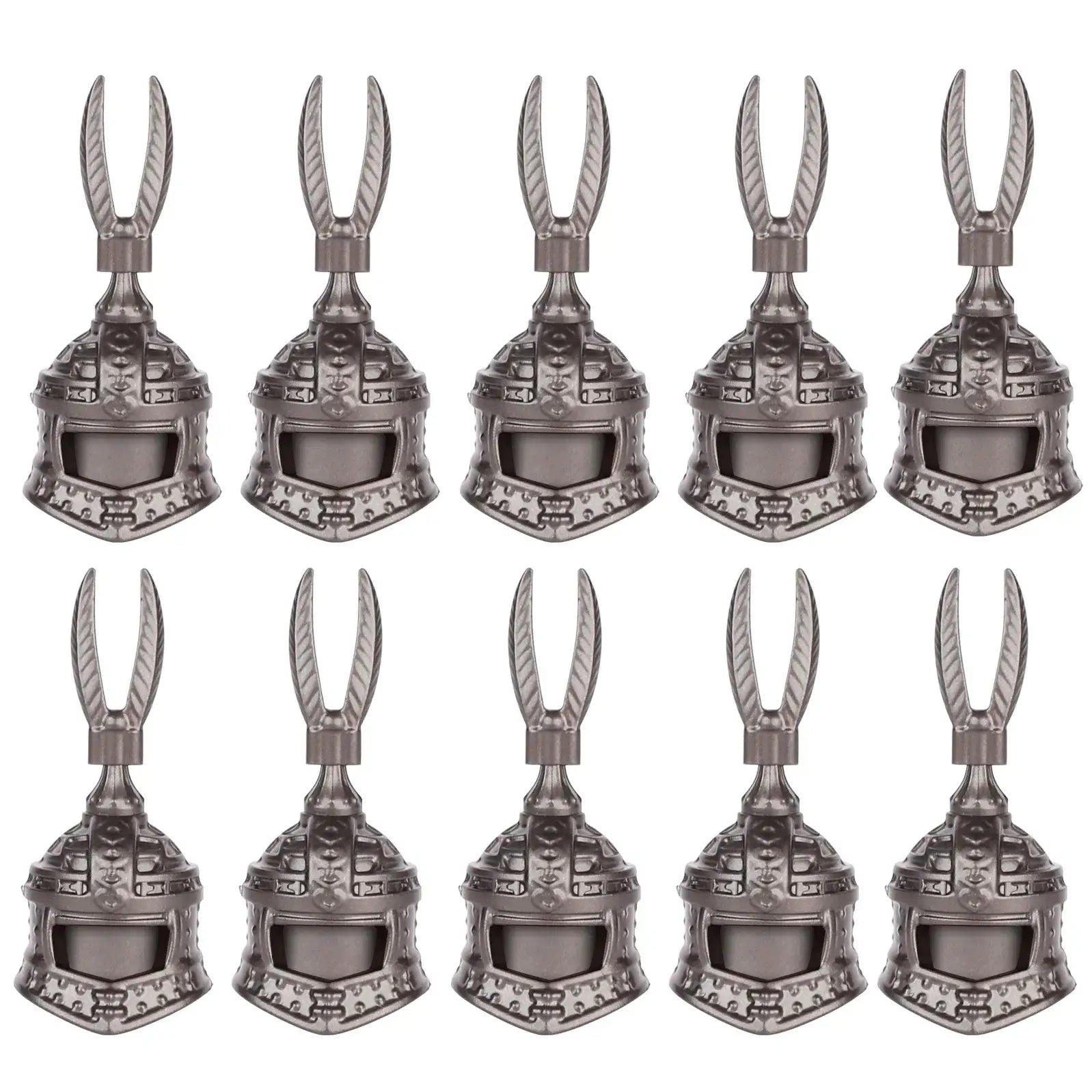 Argentées miniatures casques de chevalier en métal avec détails ornés pour lego moc armes médiévales accessoire lego