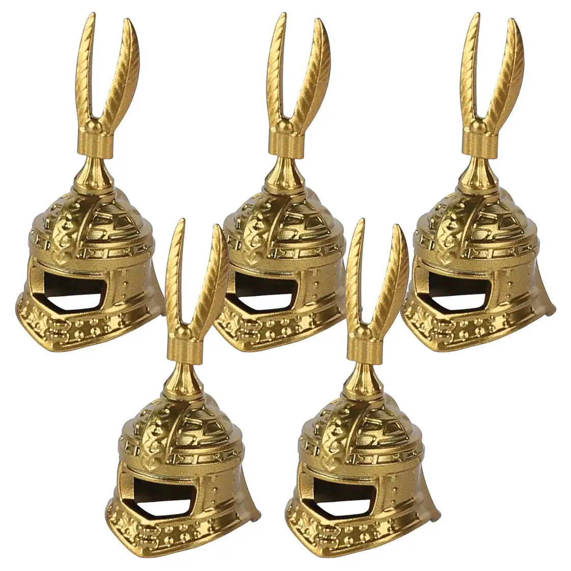 Golden lego moc medieval accessoire casque miniature romain détaillé avec ouvre-bouteille et motifs ornés
