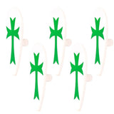 Nail tips blanc forme cercueil avec decalcomanies croix verte accessoire lego moc medieval armes medievales