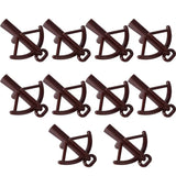 Miniature arbalètes en plastique marron foncé lego moc accessoires lego médiévales disposées en grille