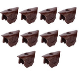 Capuchons de guidon en plastique marron avec design angulaire texturé et marquage embossé accessoire lego moc médiéval