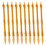 Golden plastic spears with twisted midsections and pointed tips lego moc medieval accessoire lego