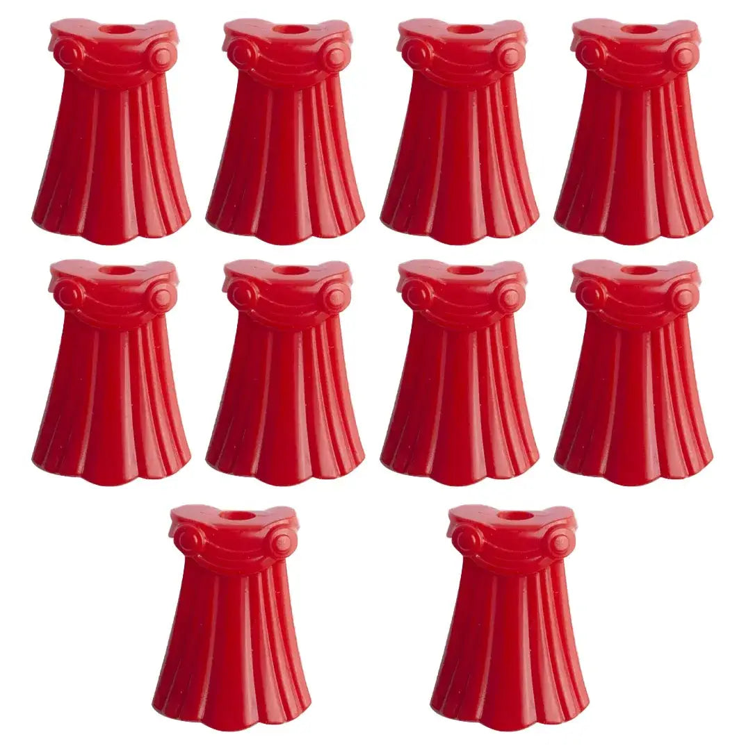 Accessoire lego moc medieval robe en plastique rouge avec tissu plissé et col décoratif pour lego moc armes médiévales