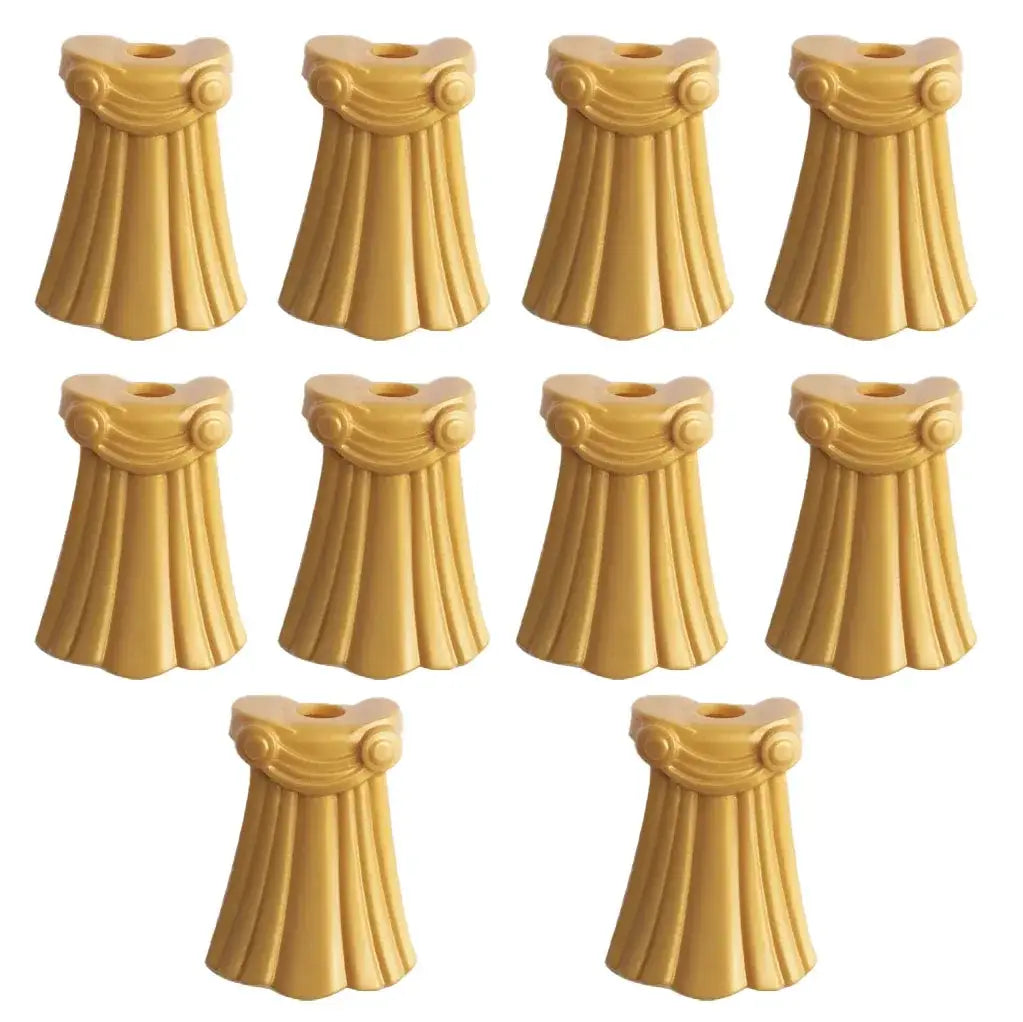 Accessoire lego moc medieval en plastique doré avec pièces de robe à plis et col décoratif pour lego moc armes médiévales