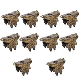 Dix pièces de quincaillerie en métal couleur laiton antique en forme de grenouille pour accessoire lego moc médiéval