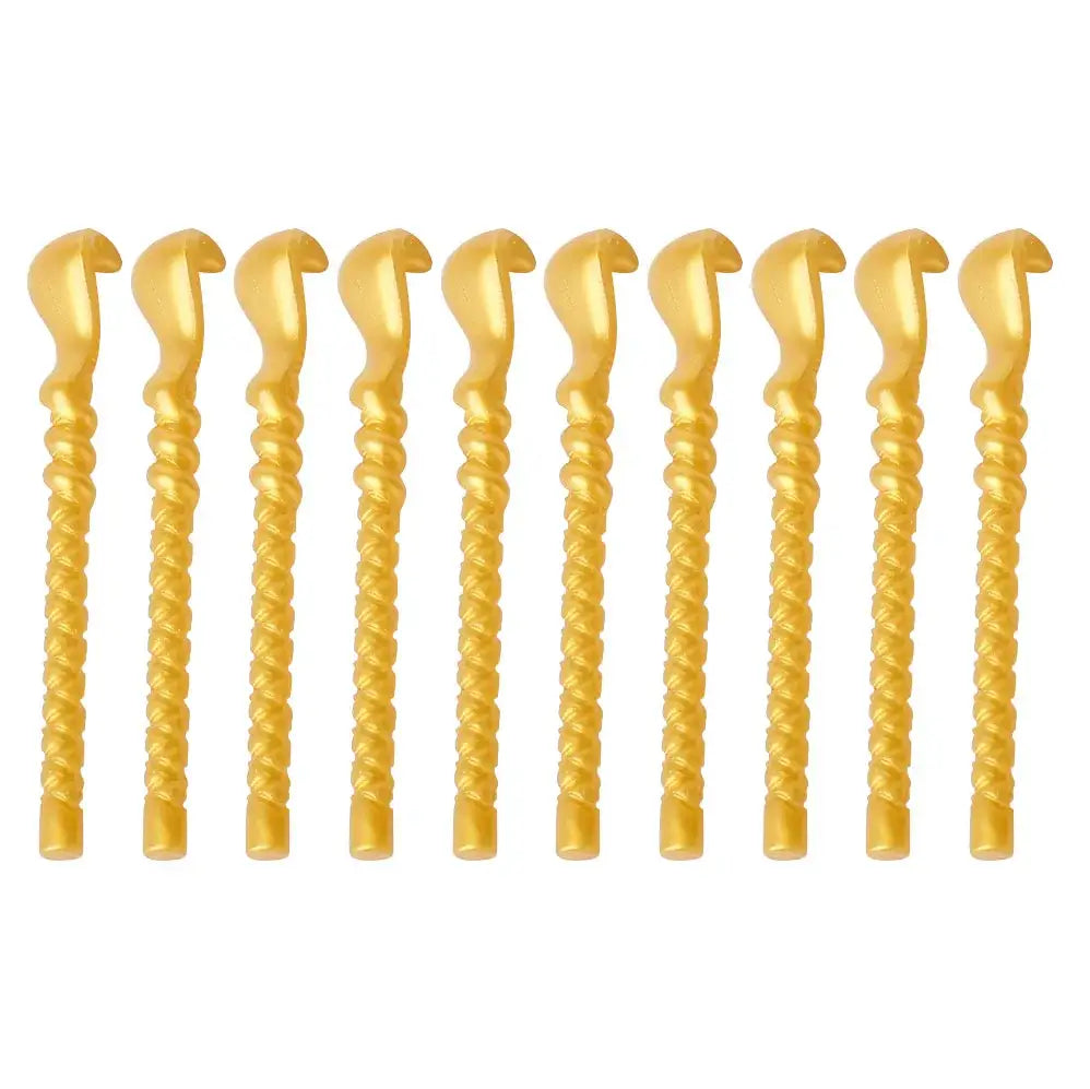 Staffs torsadés dorés avec finition lisse et brillante accessoire lego moc médiéval pour lego moc armes