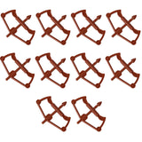 Brown plastic lego moc medieval bows with arrows accessory compatible with lego minifigures