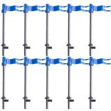 Poteaux de jardin bleu et argent avec dessus ondulé en plastique accessoire lego moc medieval pour lego moc armes médiévales