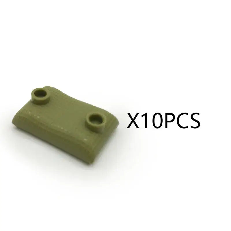 Connecteur baseplate lego plastique olive avec deux plots circulaires pour lego moc ww2 militaire adulte