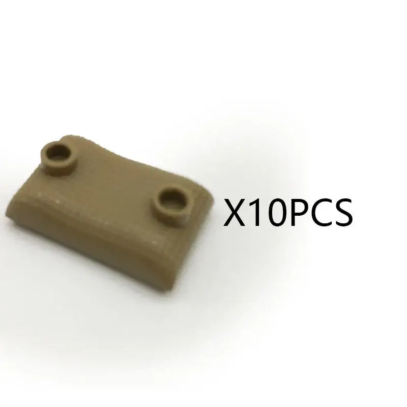 Brique lego moc tan en plastique avec deux trous circulaires pour lego moc ww2 et lego adulte collection militaire ww2