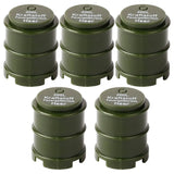Capsules en plastique vert olive de bidons de carburant militaire lego moc ww2 avec inscription feu 200l kraftstoff