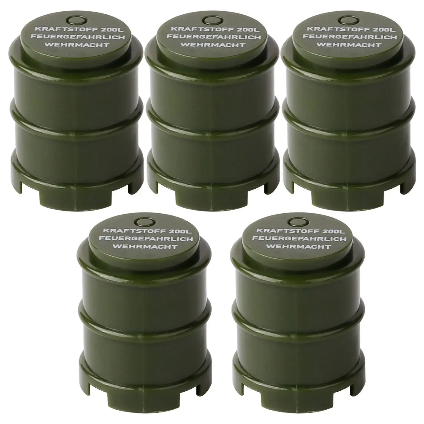 Caps de bidons militaires en plastique olive avec inscription kraftstoff 200l pour lego moc ww2 lego adulte