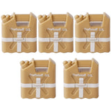 Miniatures de bidons à carburant tan en plastique avec sangles blanches et inscription kraftstoff 20l lego moc ww2