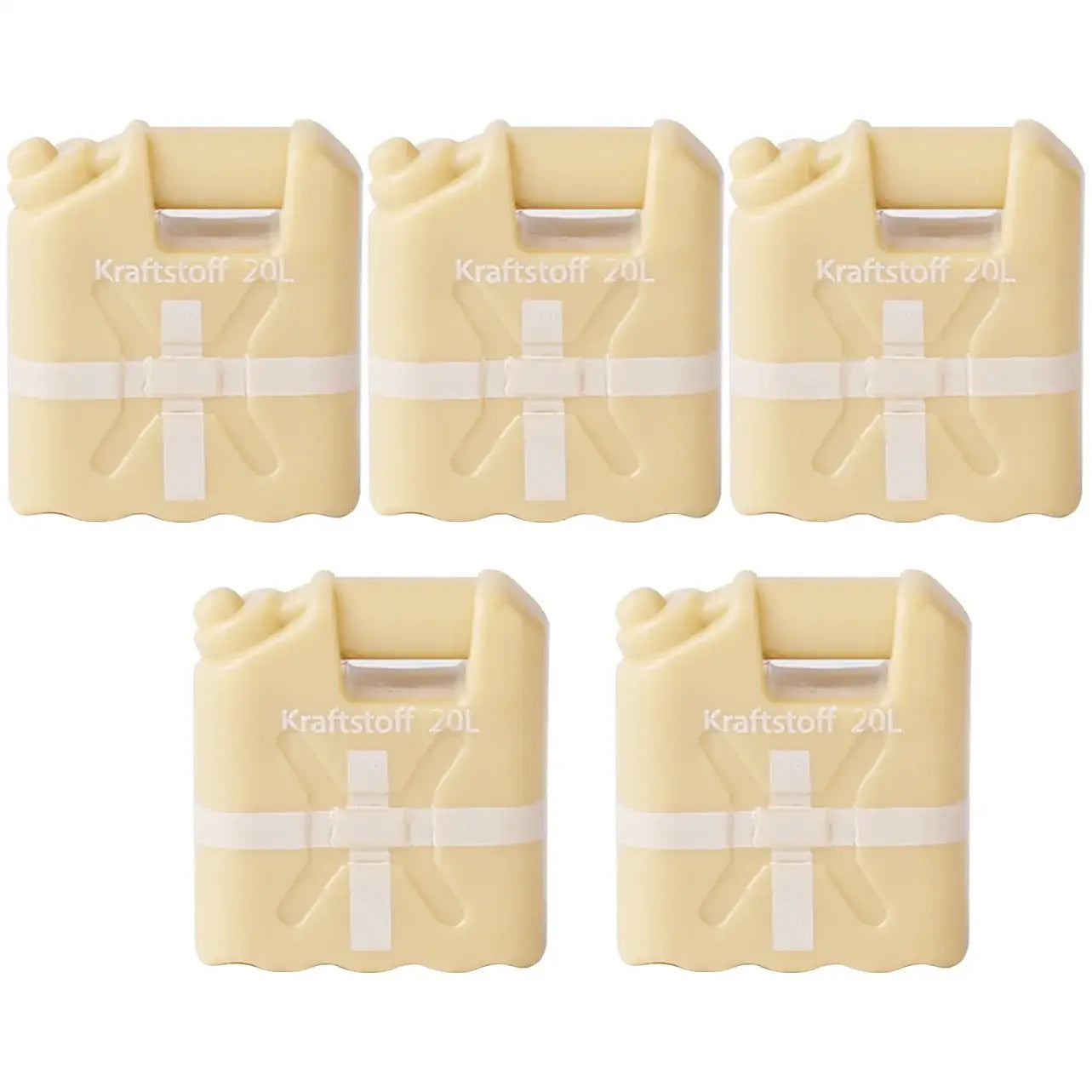Cinq jerricans en plastique beige kraftstoff 20l avec poignées pour lego moc ww2 construction militaires lego adulte