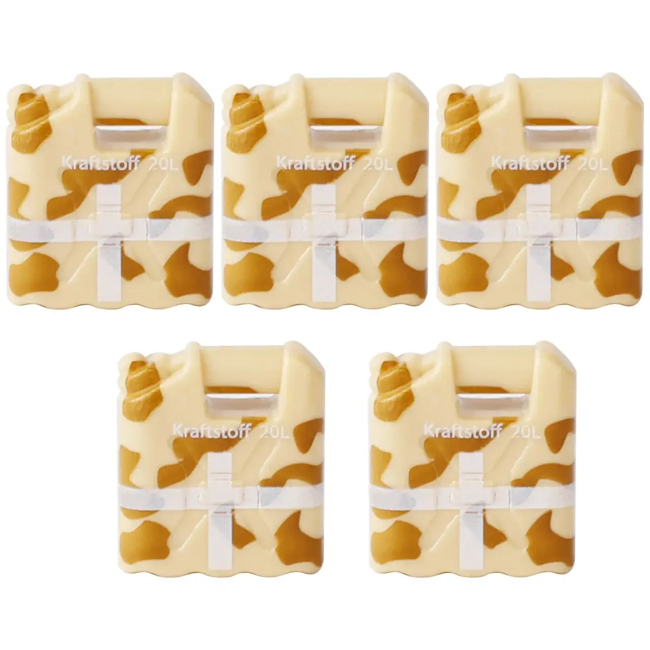 Contenants en plastique crème et marron imprimé vache 20l kraftstoff pour lego moc ww2 construction militaires lego adulte
