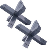 Pièces de puzzle magnétiques gris géométriques à finition brillante lego moc ww2 pour lego adulte construction militaires