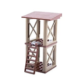 Lego moc ww2 tour en plastique marron et beige avec echelle structure croisee et deux niveaux pour lego adulte