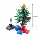 Lego moc décor de noël arbre de noël vert avec ornements rouges et transparents hauteur 9 cm lego noël 2025