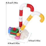 Lego moc décor de noël avec cannes en plastique rayées rouge blanc et jaune blanc pour lego noël 2025