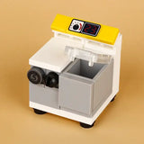 Lego moc accessoire lego gris et blanc avec afficheur numérique jaune pour décoration intérieure maison moderne