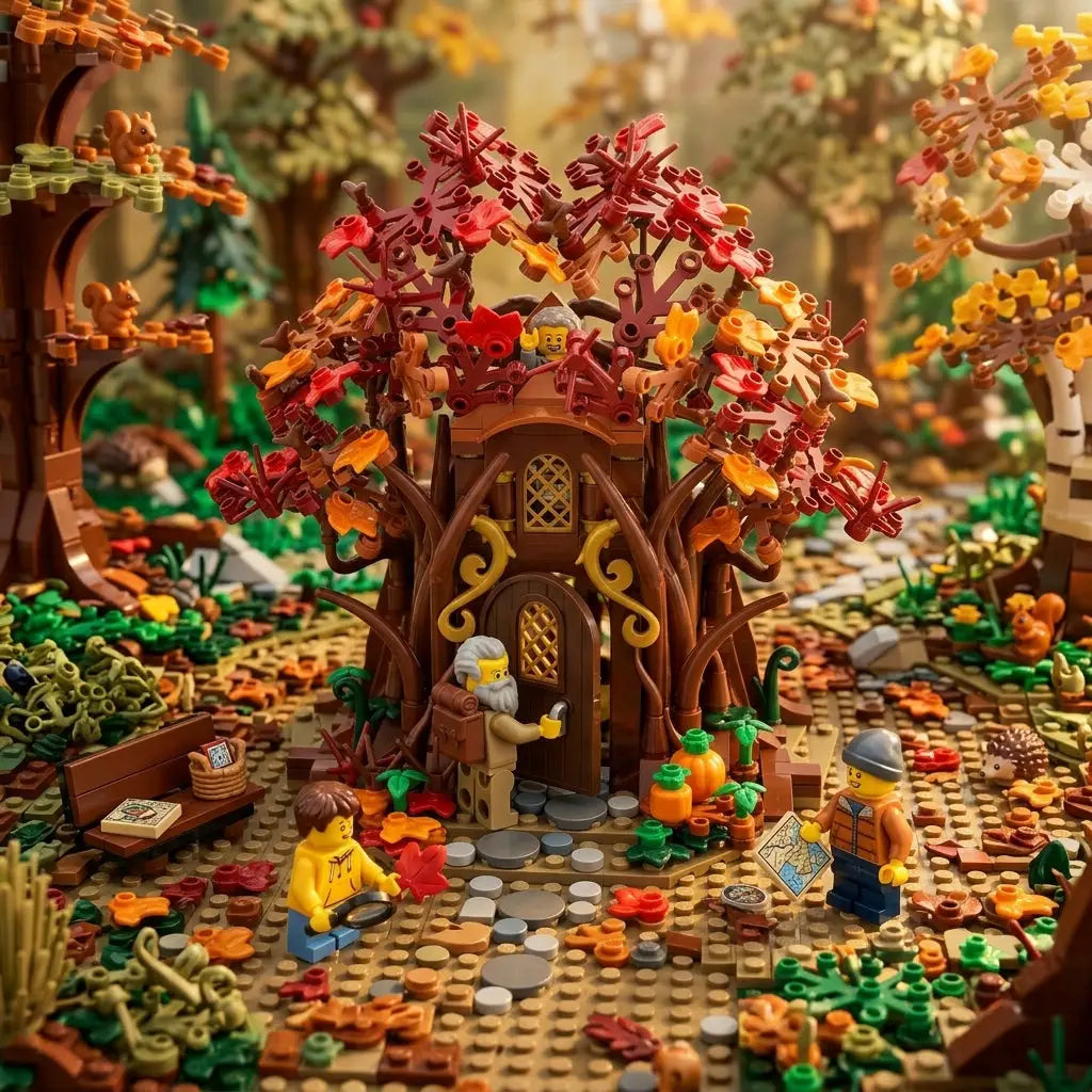 Lego Moc Maison d'elfes forêt automne