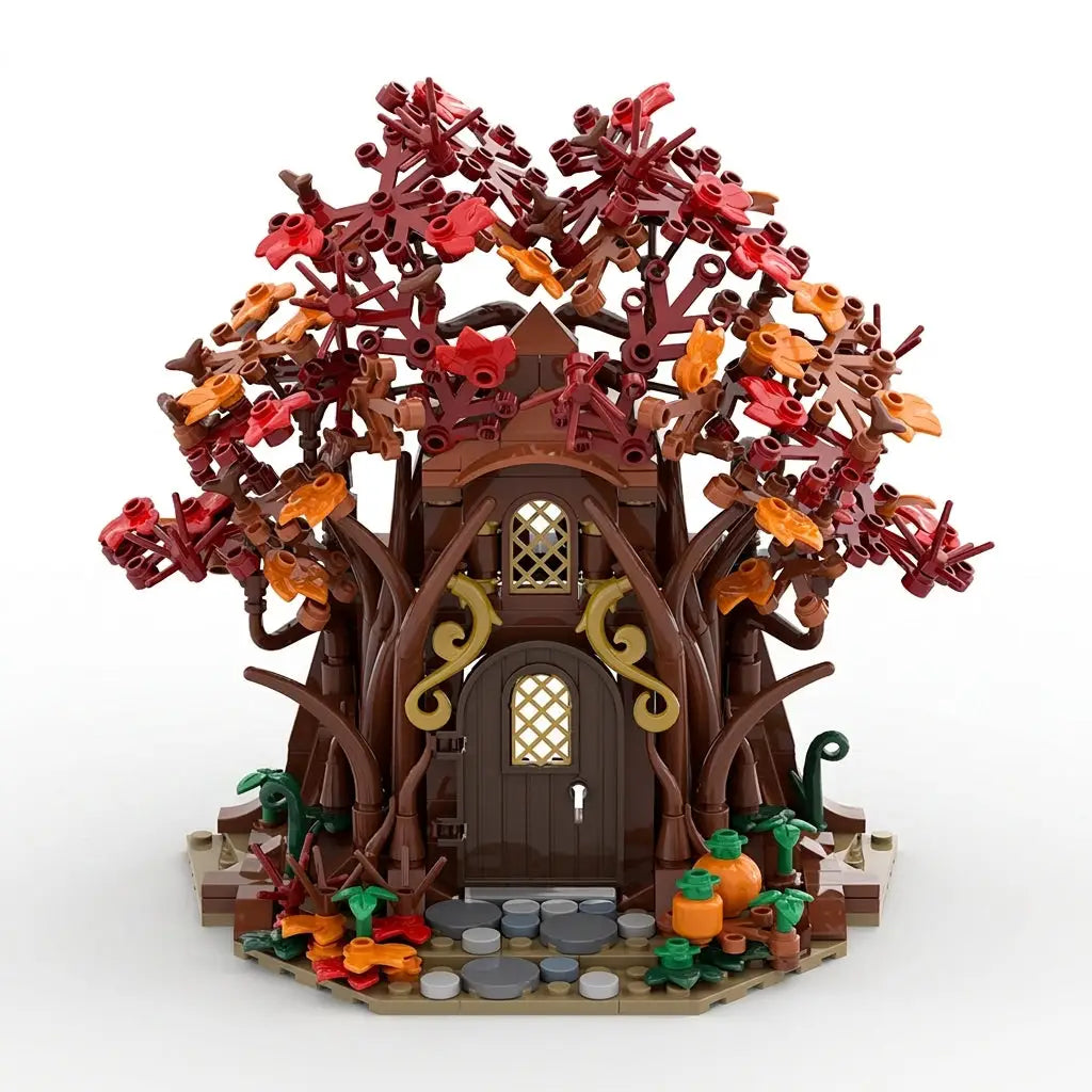 Lego Moc Maison d'elfes forêt automne